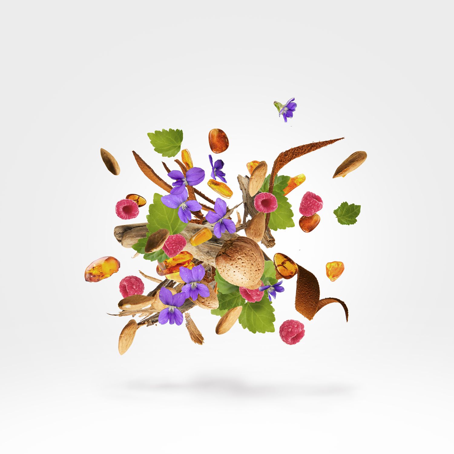 Dark Violette Kerze (floral)